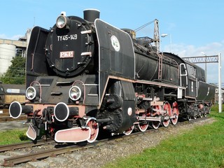 KLUCZBORK-POMNIK TECHNIKI-PAROWÓZ Ty45 © JAN