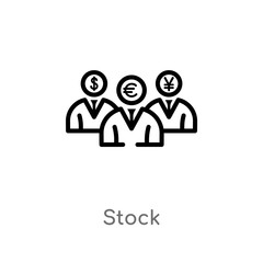 outline stock vector icon. isolated black simple line element illustration from crowdfunding concept. editable vector stroke stock icon on white background
