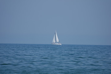 yacht on the sea