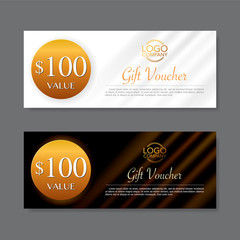 Naklejka premium Gift voucher template, vector