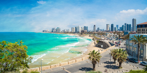 Panoramic view of  Tel Aviv, Israel