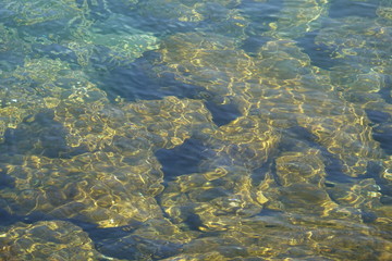 rocks under water