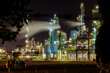 夜明けの高石市、工場地帯5