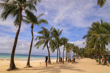 White beach in Boracay Island, Philippines