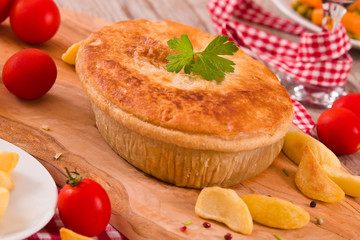 Steak pie. 