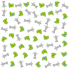 pattern of map of brazil with corcovado christ