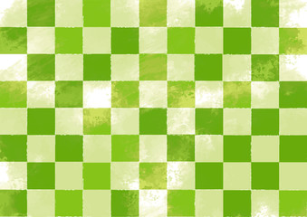 緑色の和風パターン