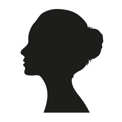 Frauen Silhouette mit Dutt