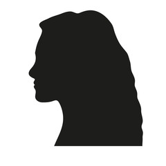 Frauen Silhouette mit langen Haaren
