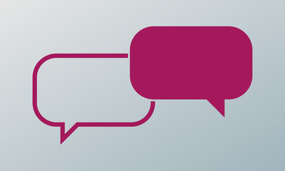 Fototapeta premium Pinke Sprechblasen Chat Concept