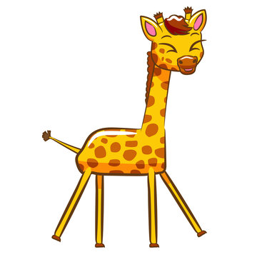 giraffe vector cartoon clipart