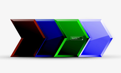 Abstract glossy techno arrows background