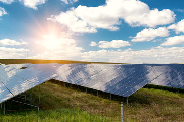 Solar panel, photovoltaic, alternative electricity source -  concept of sustainable resources