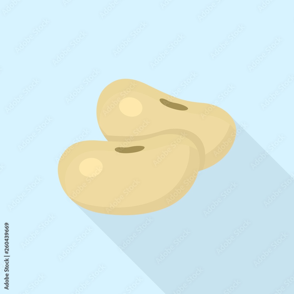 Poster soy beans icon. flat illustration of soy beans vector icon for web design