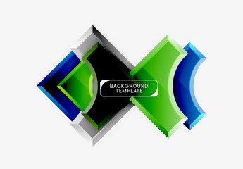 Geometrical 3d shapes background