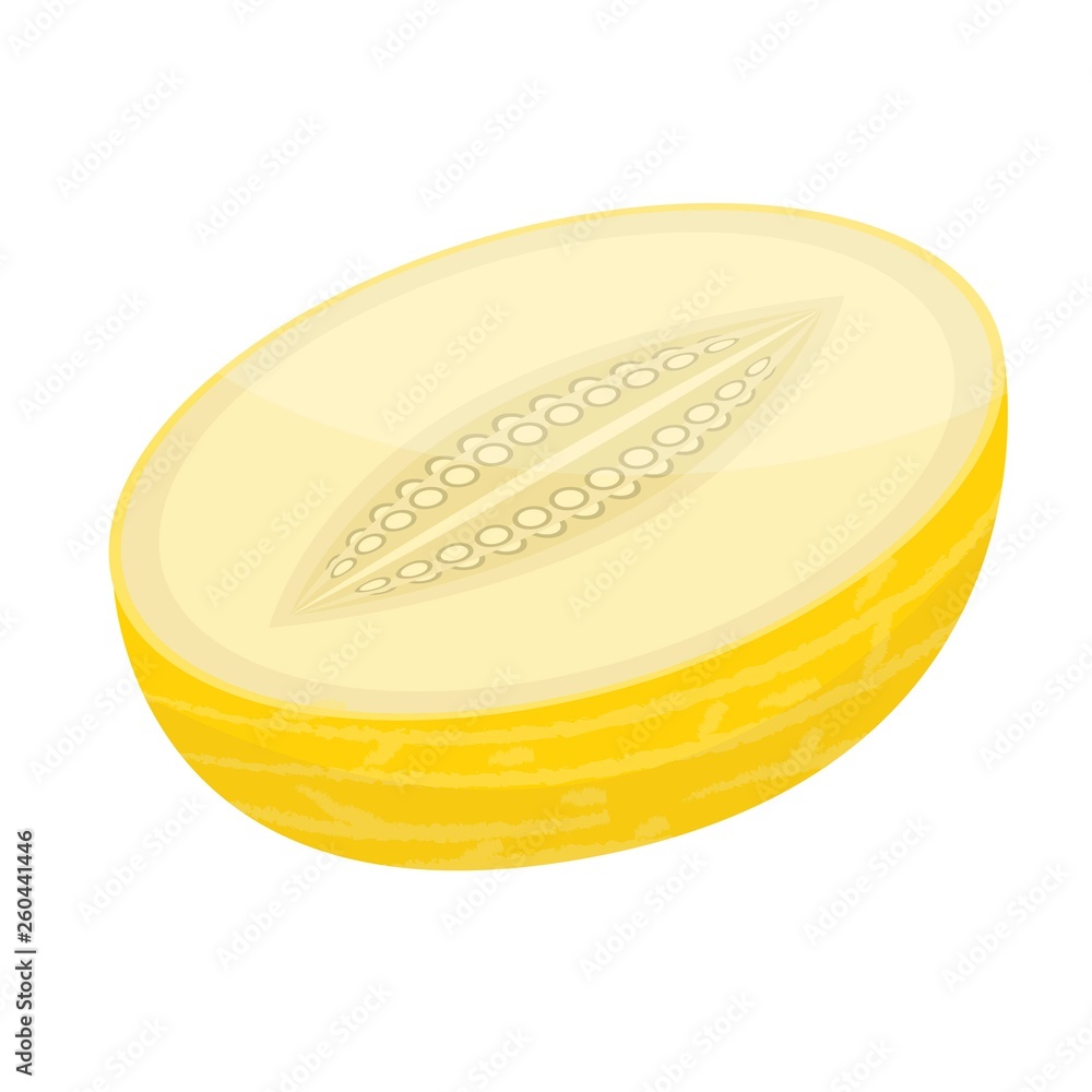 Aufkleber half melon icon. isometric of half melon vector icon for web design isolated on white background