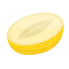 Half melon icon. Isometric of half melon vector icon for web design isolated on white background