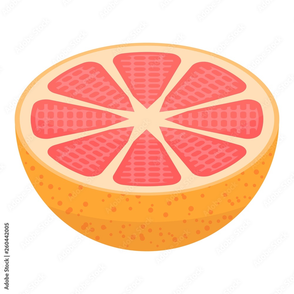 Aufkleber half grapefruit icon. isometric of half grapefruit vector icon for web design isolated on white back