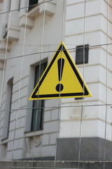 Attention sign symbol of danger of gas and destruction