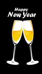 Glasses with champagne