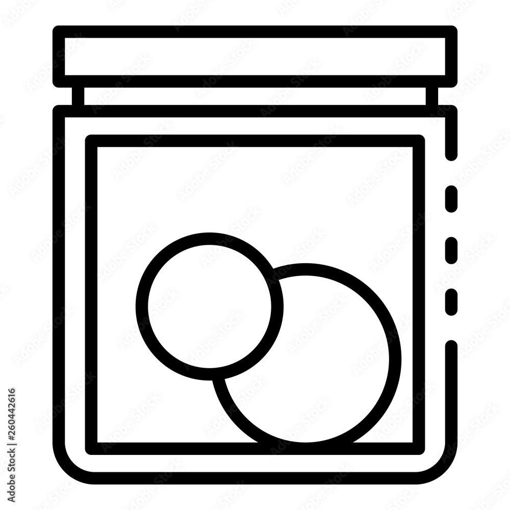 Poster Forensic jar icon. Outline forensic jar vector icon for web design isolated on white background