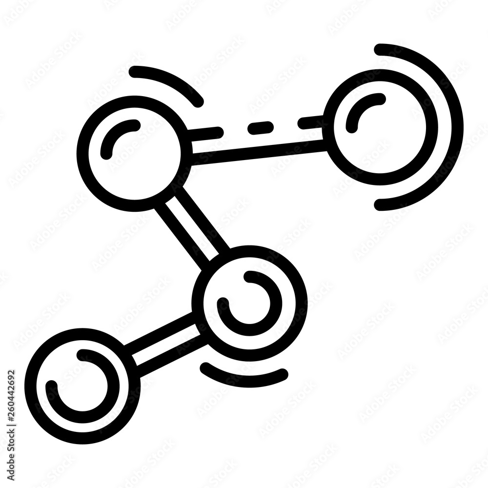 Aufkleber molecule lab icon. outline molecule lab vector icon for web design isolated on white background
