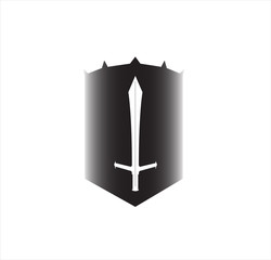 vector logo of shield and blade
