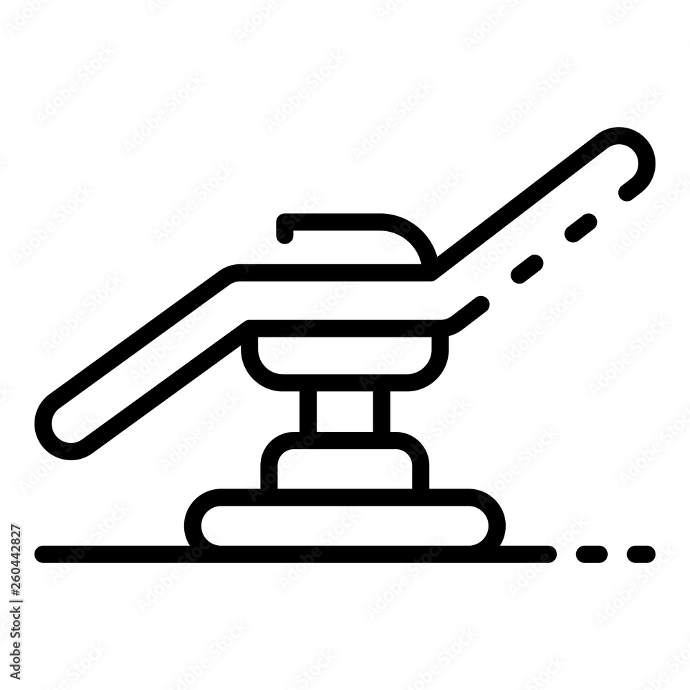 Poster forensic lab chair icon. outline forensic lab chair vector icon for web design isolated on white bac