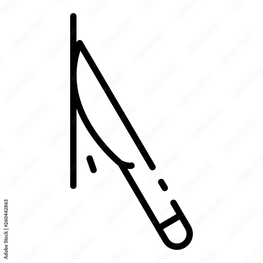 Poster forensic lab scalpel icon. outline forensic lab scalpel vector icon for web design isolated on white