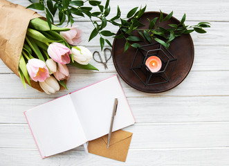 Blogger or freelancer workspace