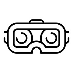 Smartphone vr goggles icon. Outline smartphone vr goggles vector icon for web design isolated on white background