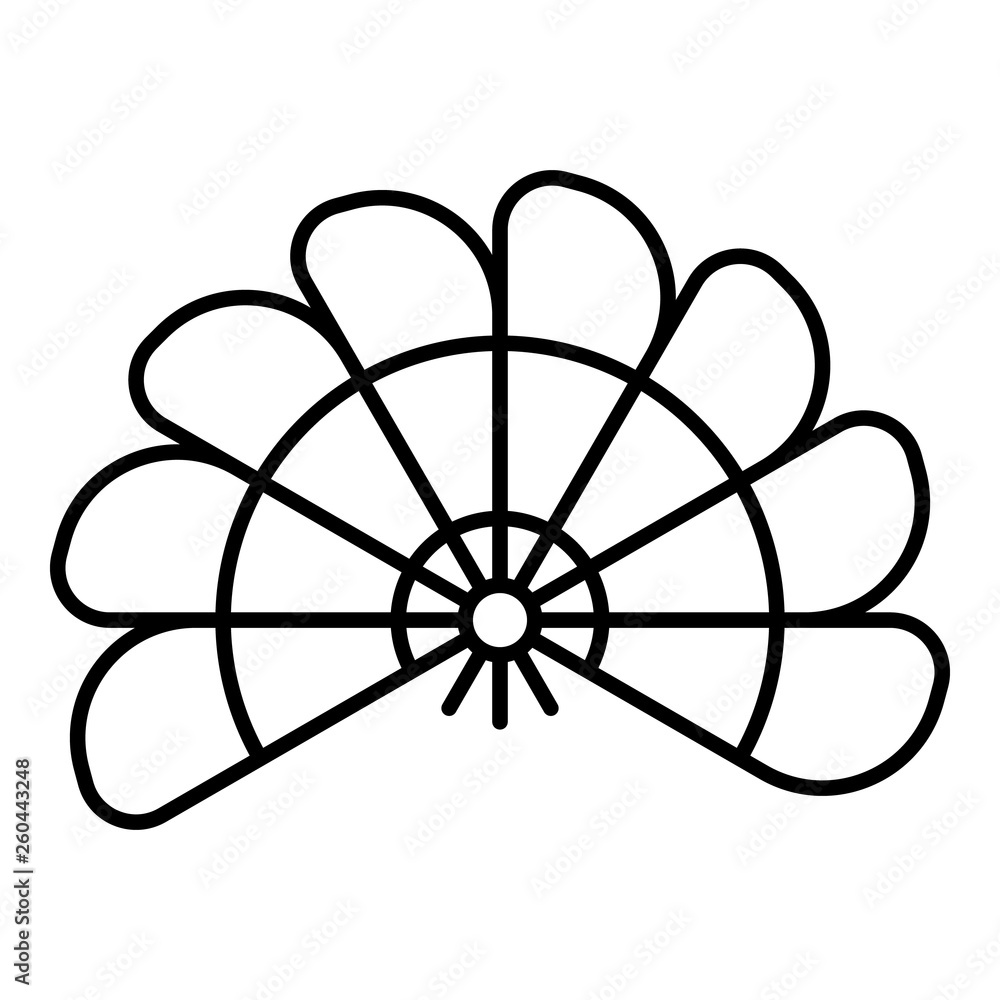 Poster handheld fan icon. outline handheld fan vector icon for web design isolated on white background