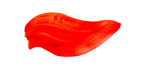 Abstract red wave brush stroke