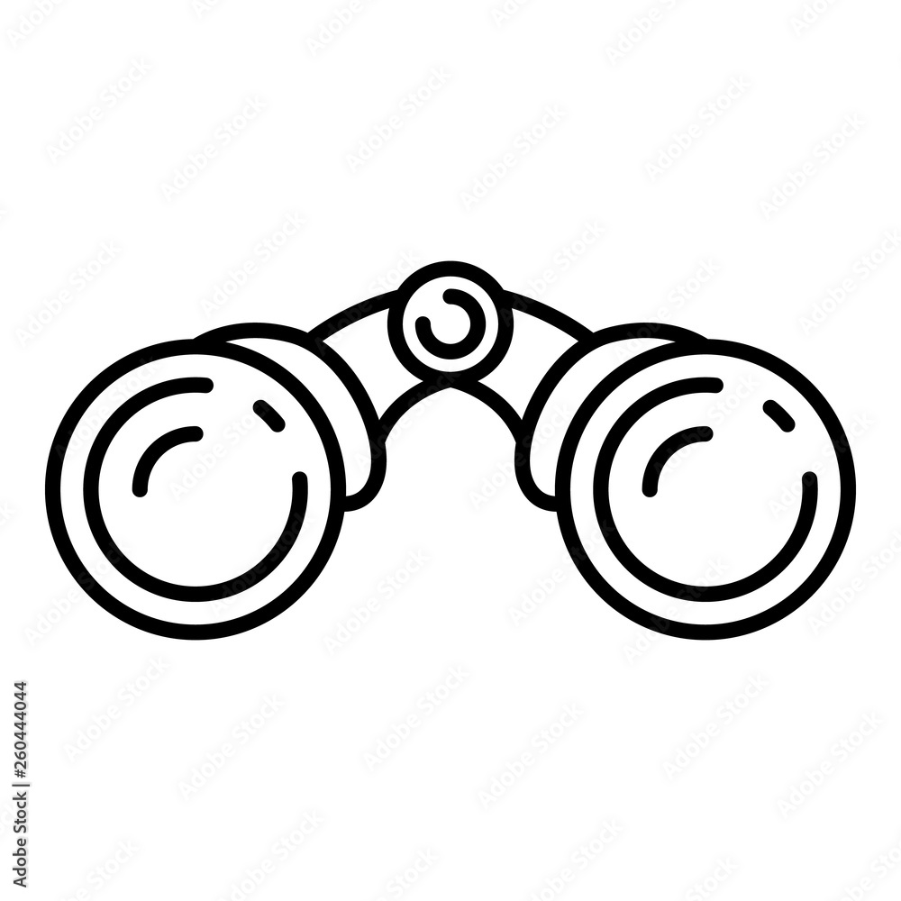Aufkleber front binoculars icon. outline front binoculars vector icon for web design isolated on white backgro