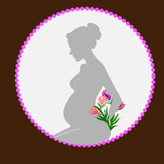 Pregnant woman icon