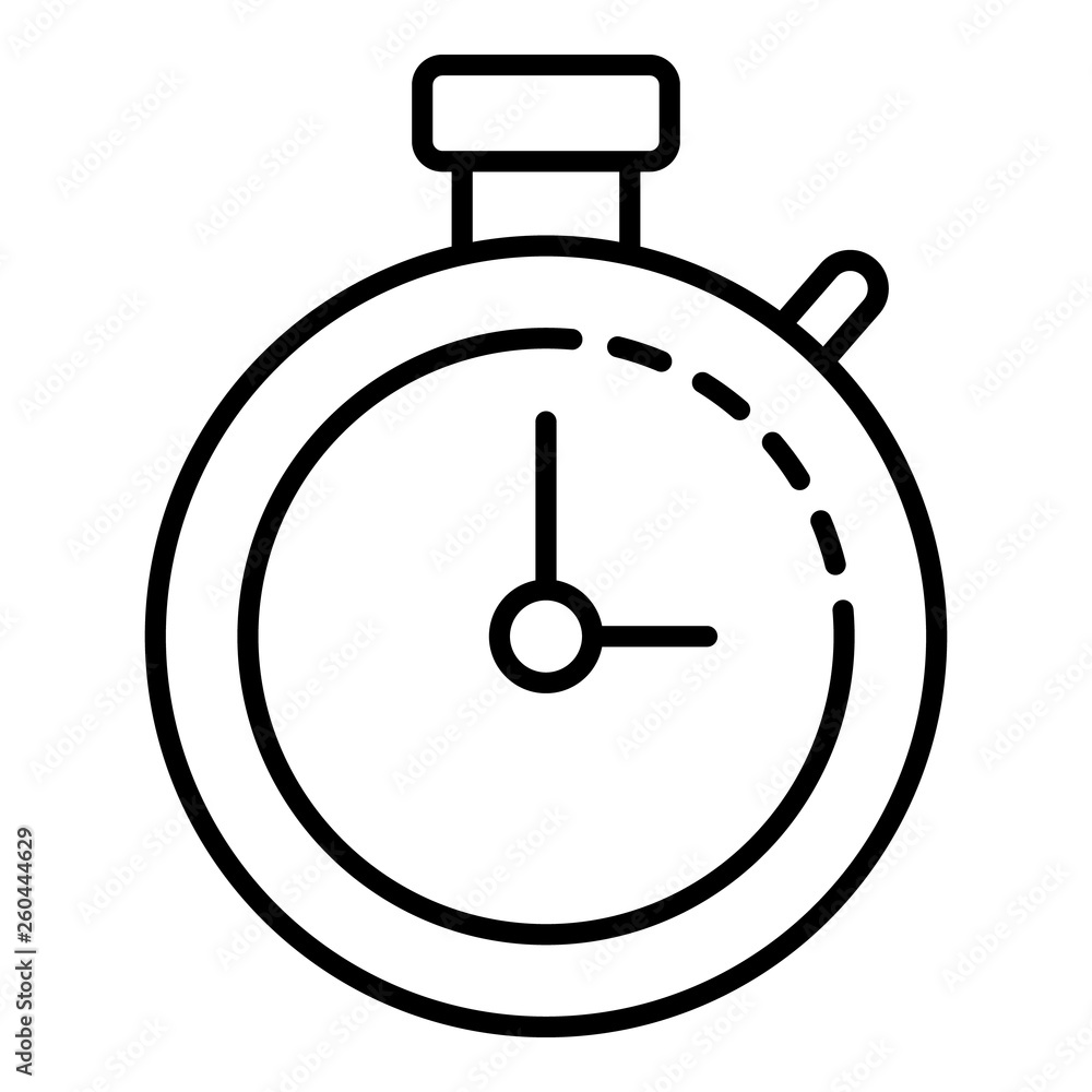 Poster stopwatch icon. outline stopwatch vector icon for web design isolated on white background