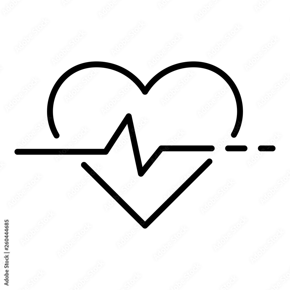 Poster heart rate icon. outline heart rate vector icon for web design isolated on white background
