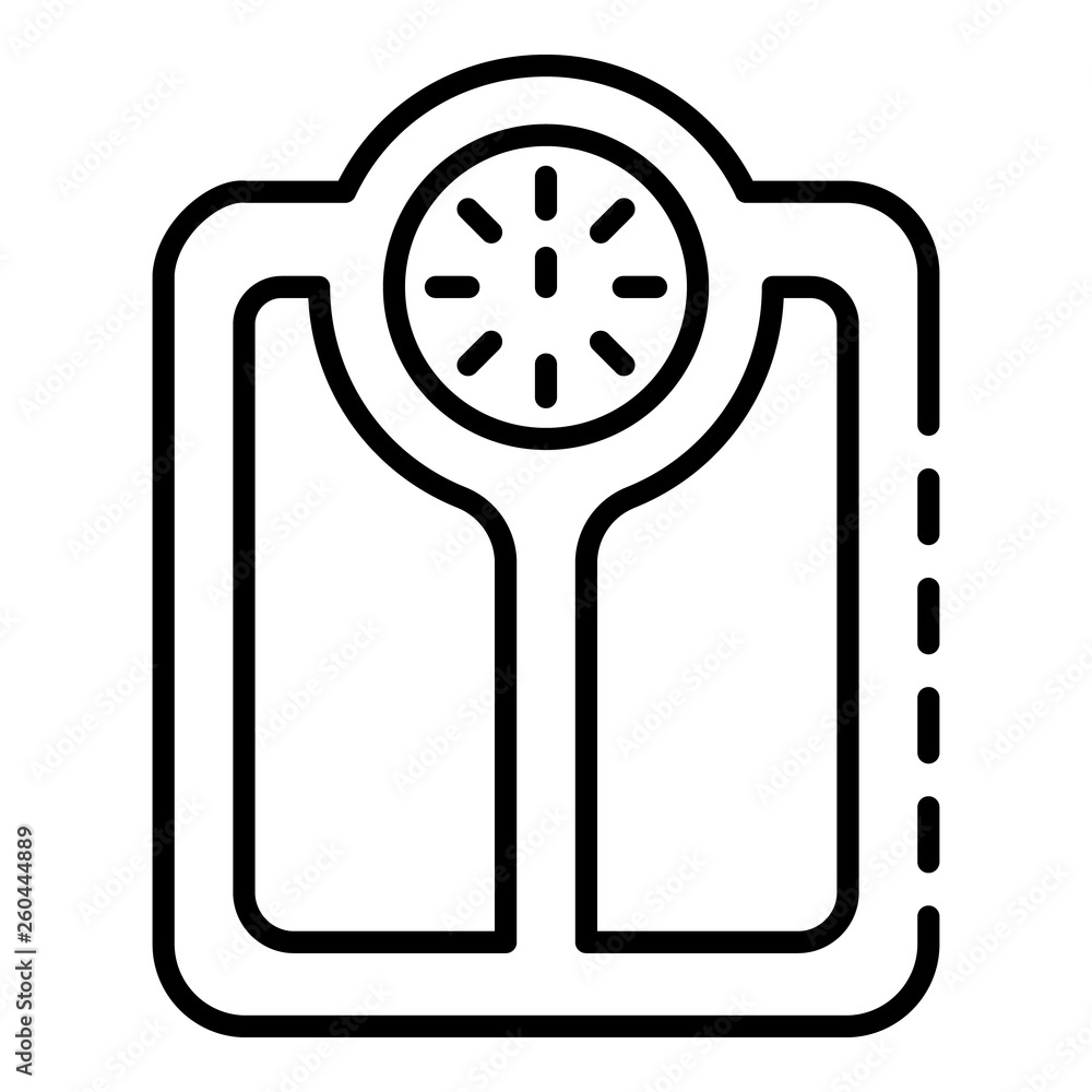 Poster weight scales icon. outline weight scales vector icon for web design isolated on white background