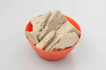 The halva on a white background.