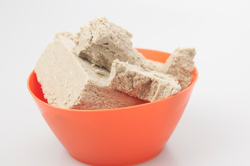 The halva on a white background.