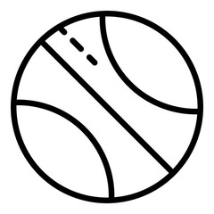 Cut basketball ball icon. Outline cut basketball ball vector icon for web design isolated on white background