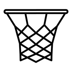 Basketball basket icon. Outline basketball basket vector icon for web design isolated on white background