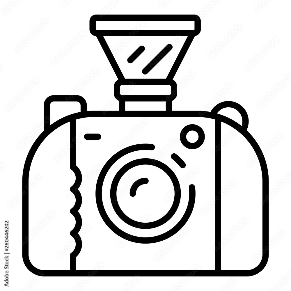 Aufkleber underwater camera icon. outline underwater camera vector icon for web design isolated on white backg