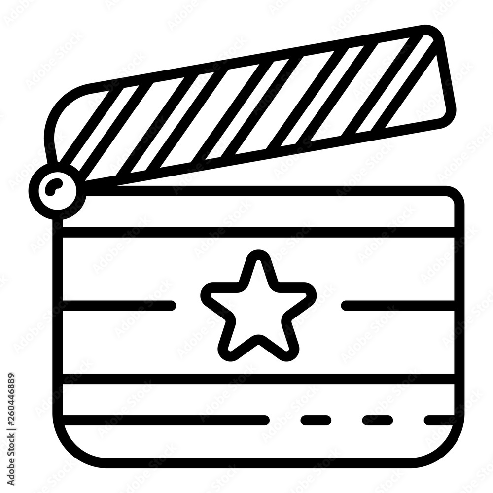 Poster cinema tool frame icon. outline cinema tool frame vector icon for web design isolated on white backg