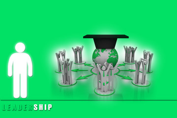 3d rendering Online Education Concept     