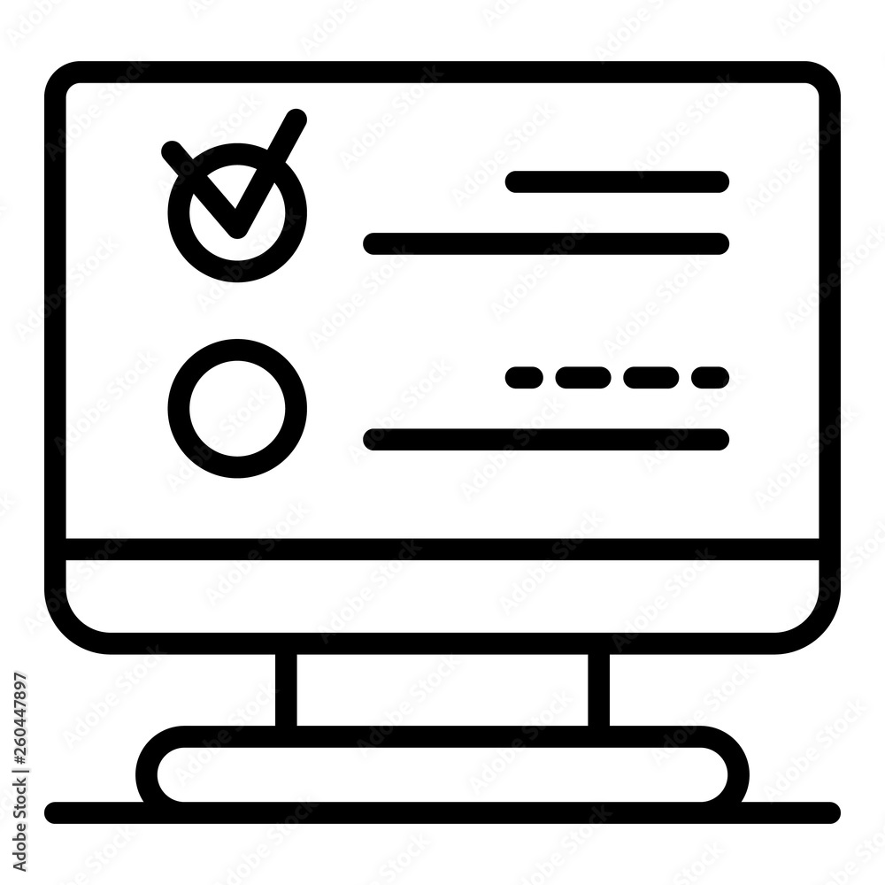 Poster checkmark vote icon. outline checkmark vote vector icon for web design isolated on white background
