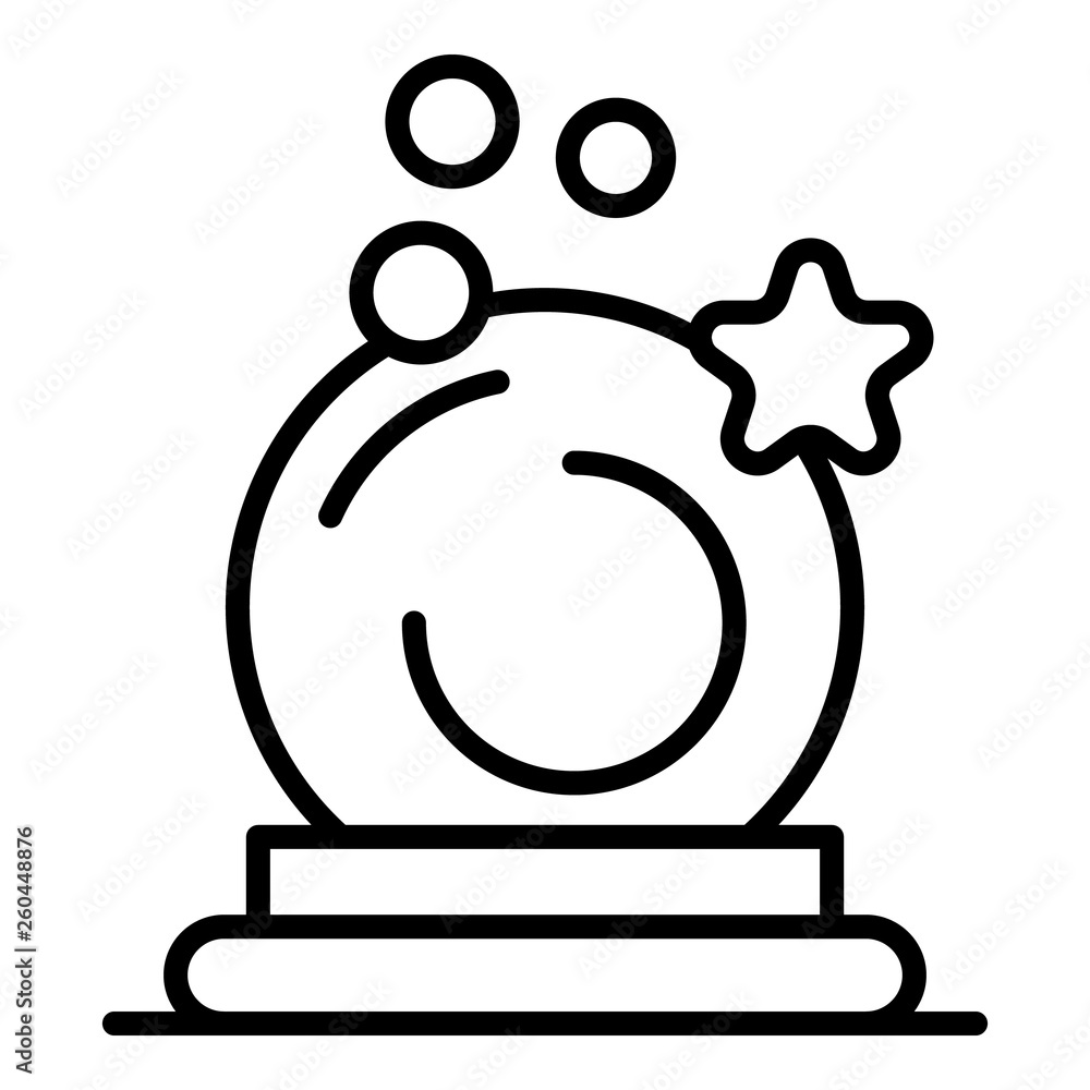 Poster magic wizard ball icon. outline magic wizard ball vector icon for web design isolated on white backg