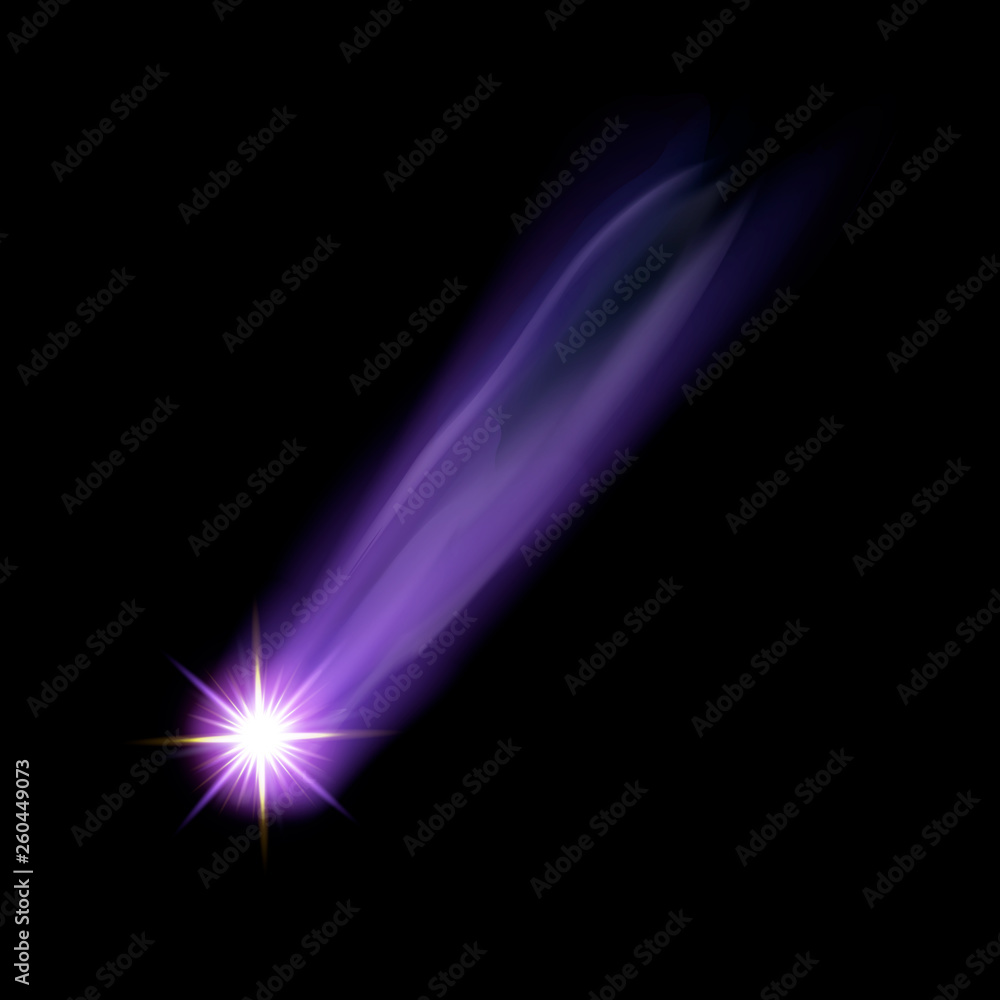 Aufkleber star comet icon. realistic illustration of star comet vector icon for web design