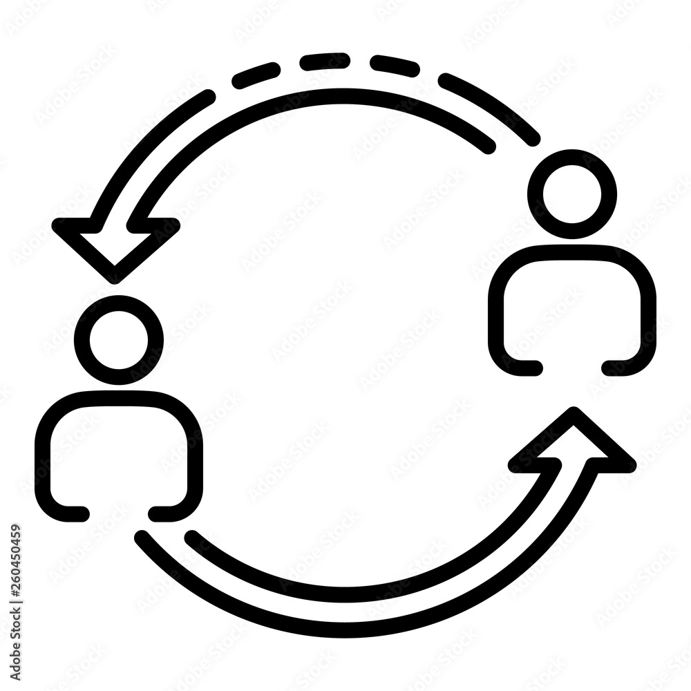Poster help each other icon. outline help each other vector icon for web design isolated on white backgroun