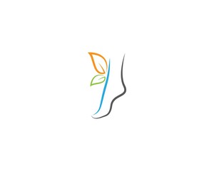 Foot therapist logo vector